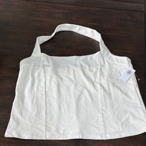 NWT Old Navy Double Layer Off White Halter Top